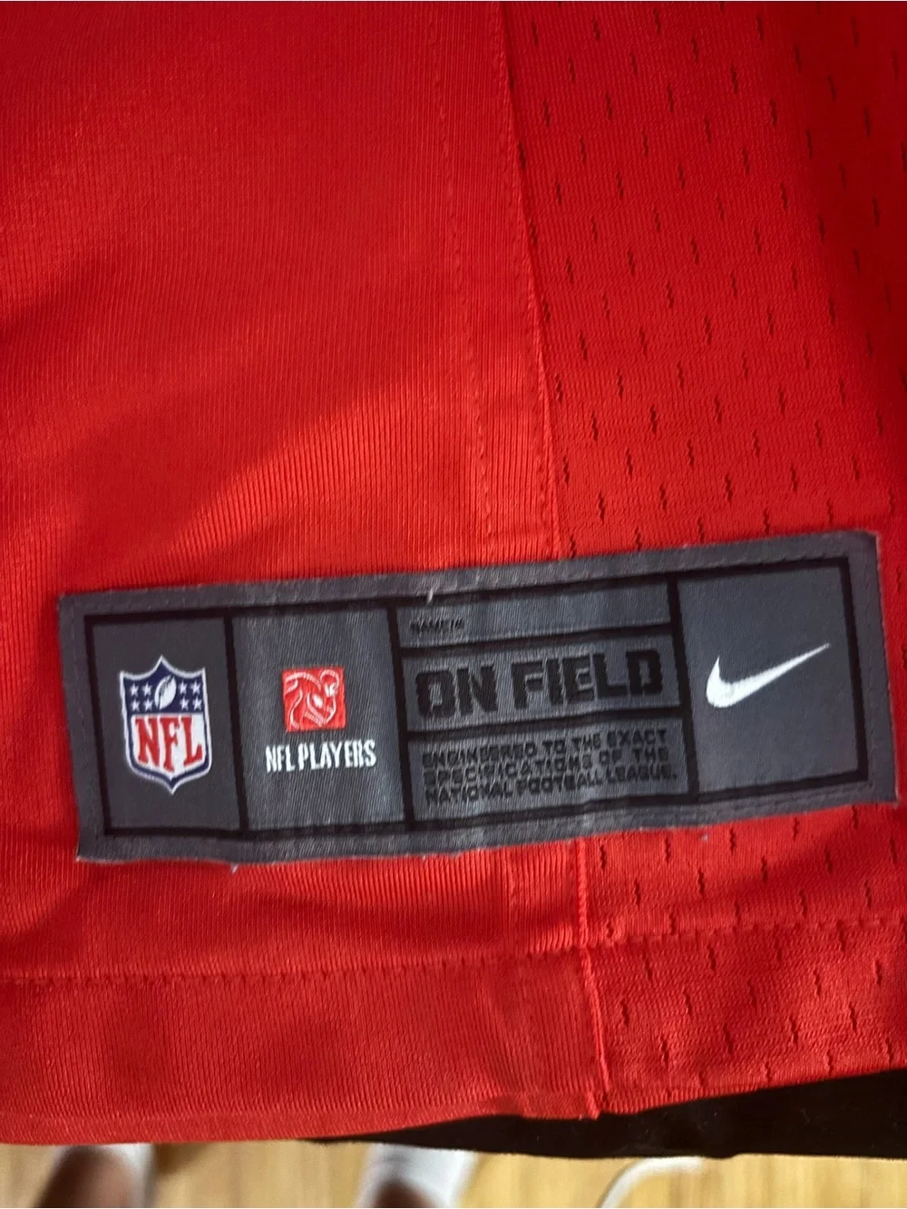 Nike Red Football Jersey with White and Blue Accents #11
